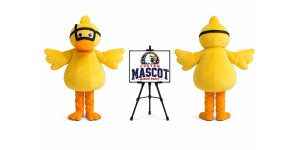 Pilot Duck Mascot Costume Pilot Duck Mascot Costume