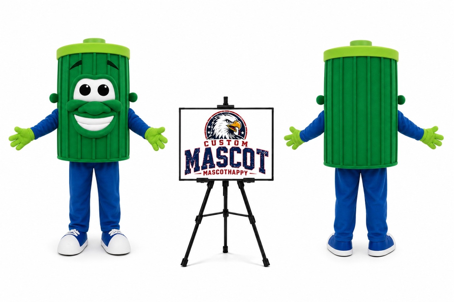 Trash Can Mascot Costume Trash Can Mascot Costume