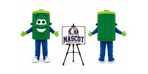 Trash Can Mascot Costume Trash Can Mascot Costume