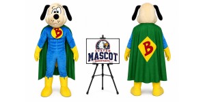 Superhero Dog Mascot Costume Superhero Dog Mascot Costume