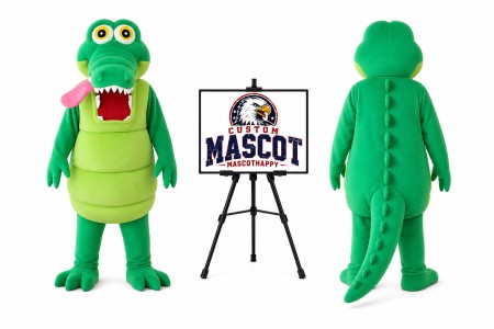 Open-Mouth Crocodile Mascot Costume