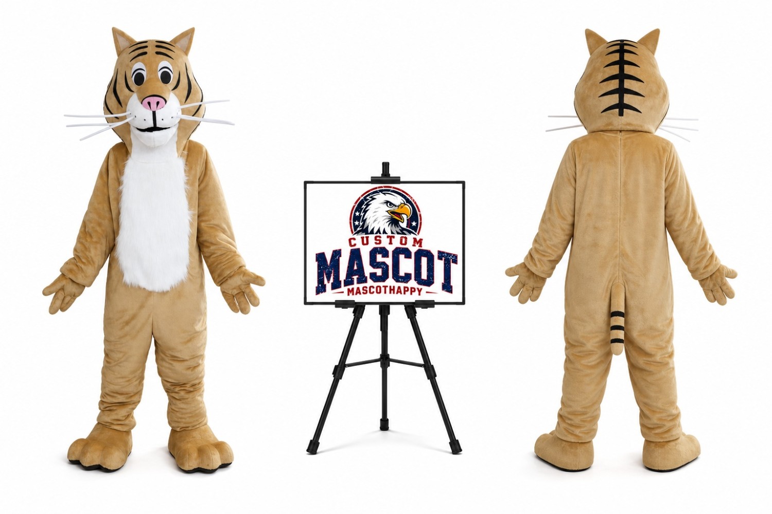 Brown Tiger Mascot Costume Brown Tiger Mascot Costume