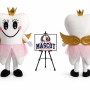 Crowned Tooth Fairy Mascot Costume for Dental Events