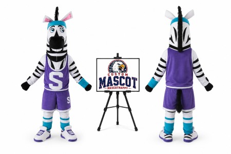 Basketball Zebra Mascot Costume for Sports Events