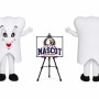 Tooth with Toothbrush Mascot Costume for Dental Events