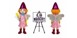 Pink Fairy Witch Mascot Costume for Parties Pink Fairy Witch Mascot Costume for Parties