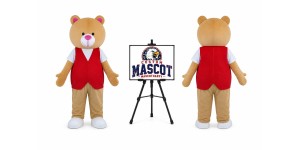 Bear in Vest Mascot Costume Bear in Vest Mascot Costume