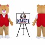 Bear in Vest Mascot Costume