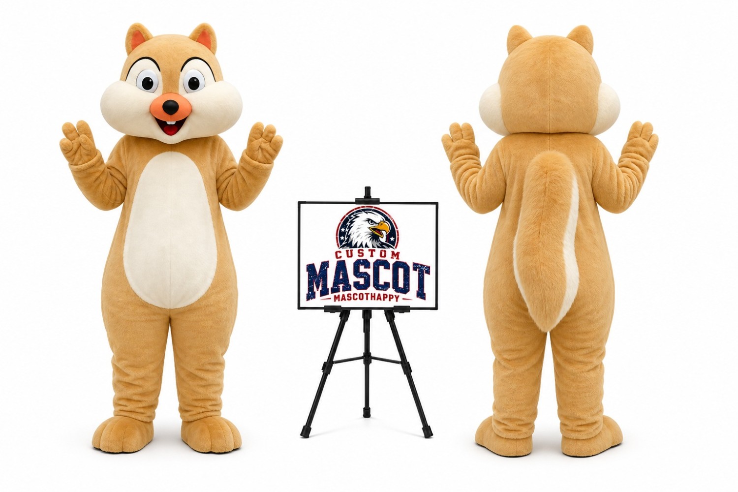 Orange Adult Chipmuck Squirrel Mascot Costume Orange Adult Chipmuck Squirrel Mascot Costume