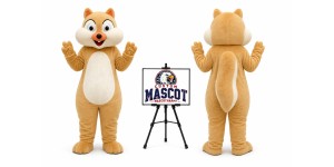 Orange Adult Chipmuck Squirrel Mascot Costume Orange Adult Chipmuck Squirrel Mascot Costume