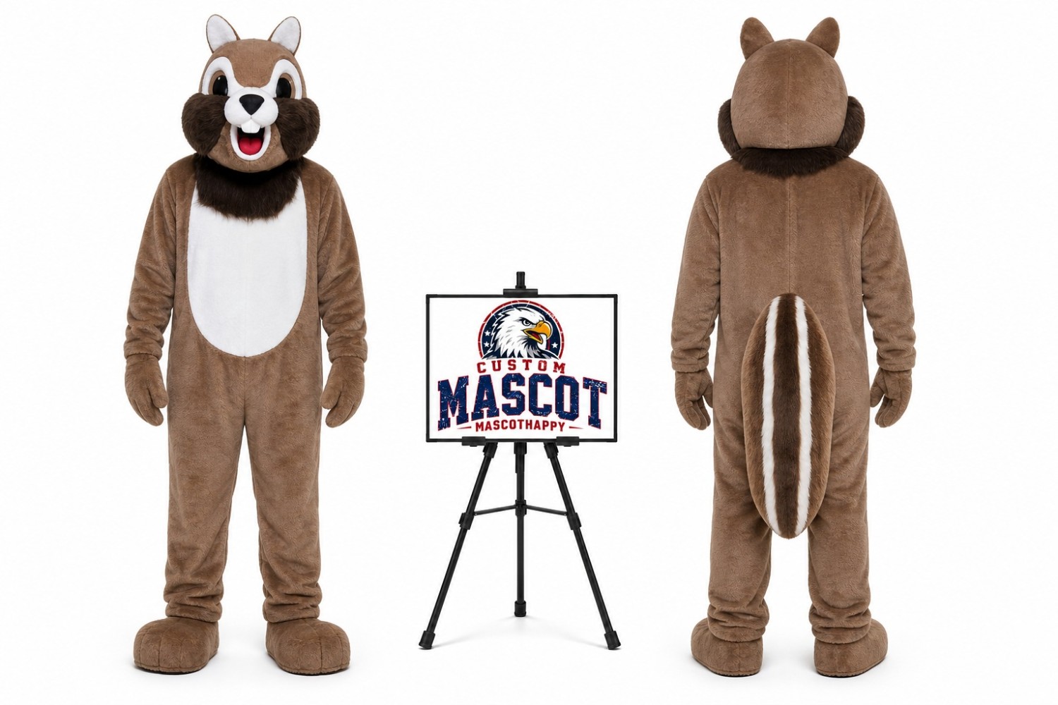 Brown Adult Chipmunk Squirrel Mascot Costume Brown Adult Chipmunk Squirrel Mascot Costume