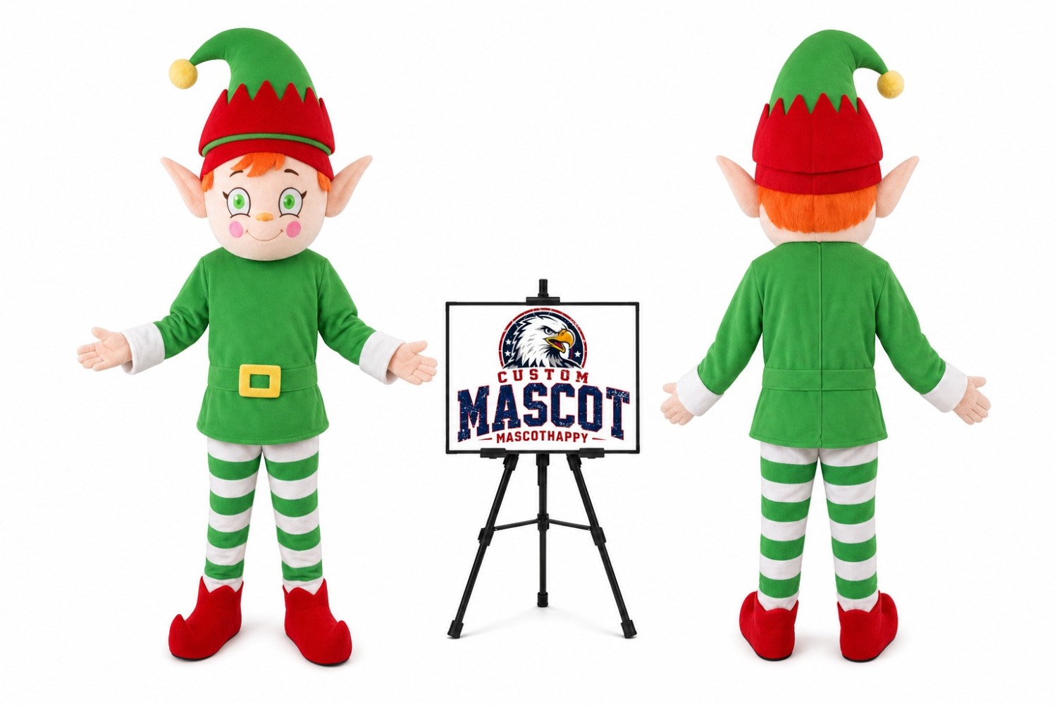 Adult Chirstmas Elf Mascot Costume Adult Chirstmas Elf Mascot Costume