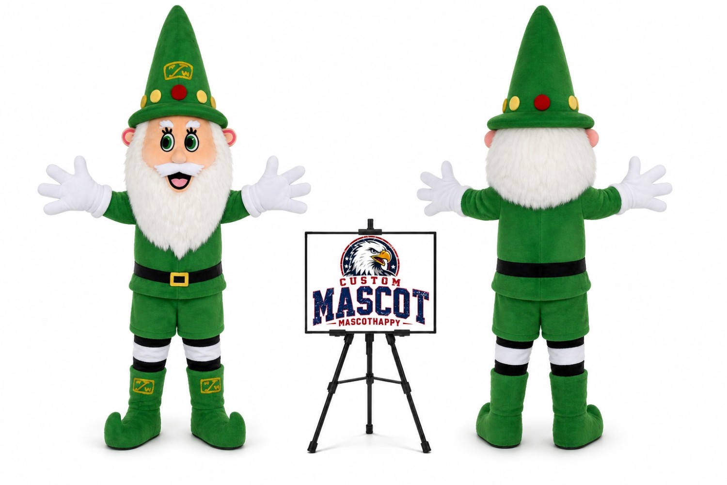 Green Adult Christmas Santa Claus Mascot Costume for Christmas Events Green Adult Christmas Santa Claus Mascot Costume for Christmas Events