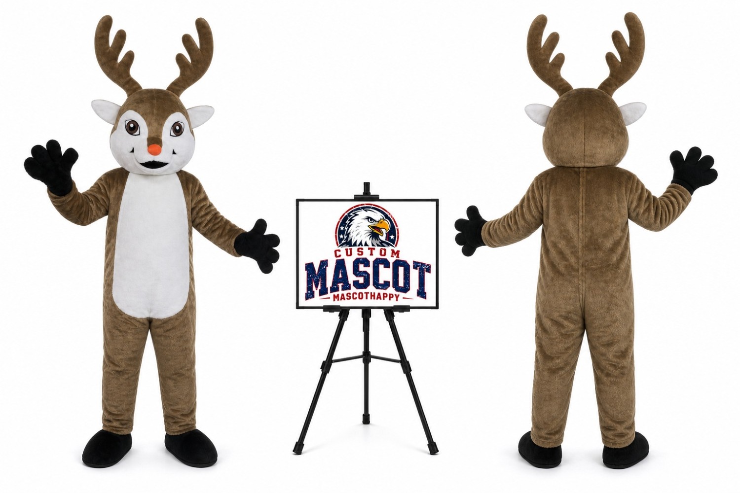 Adult Christmas Nose Reindeer Mascot Costume for Christmas Events Adult Christmas Nose Reindeer Mascot Costume for Christmas Events