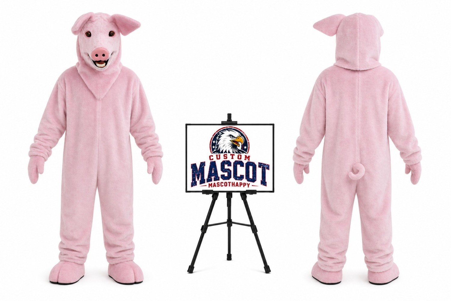 Pink Animal pig Fursuit Mascot Costume Pink Animal pig Fursuit Mascot Costume