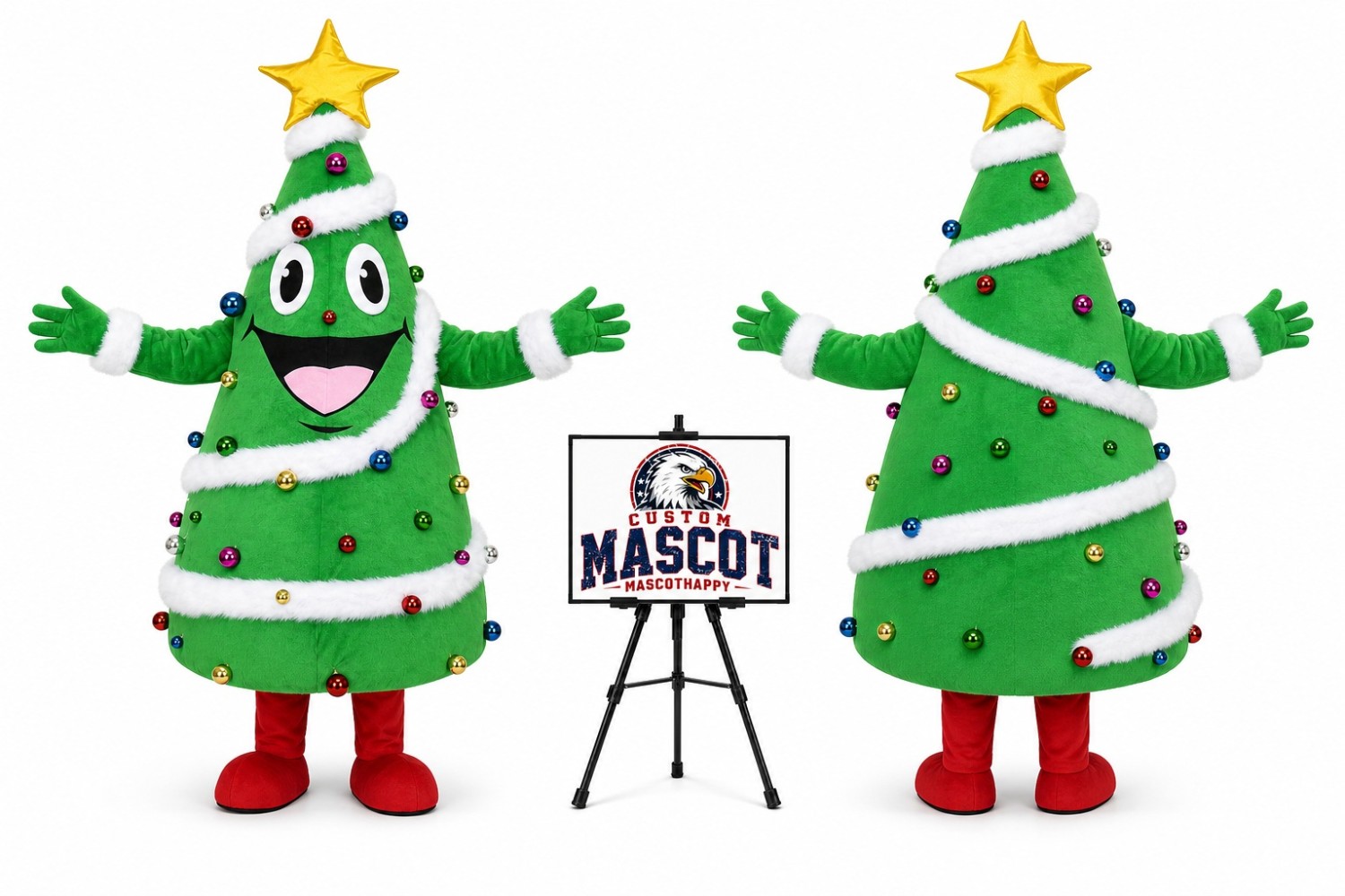 Adult Christmas Tree Mascot Costume for Christmas Events Adult Christmas Tree Mascot Costume for Christmas Events