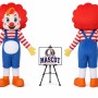 Adult Circus Clown Cartoon Mascot Costume for Parties