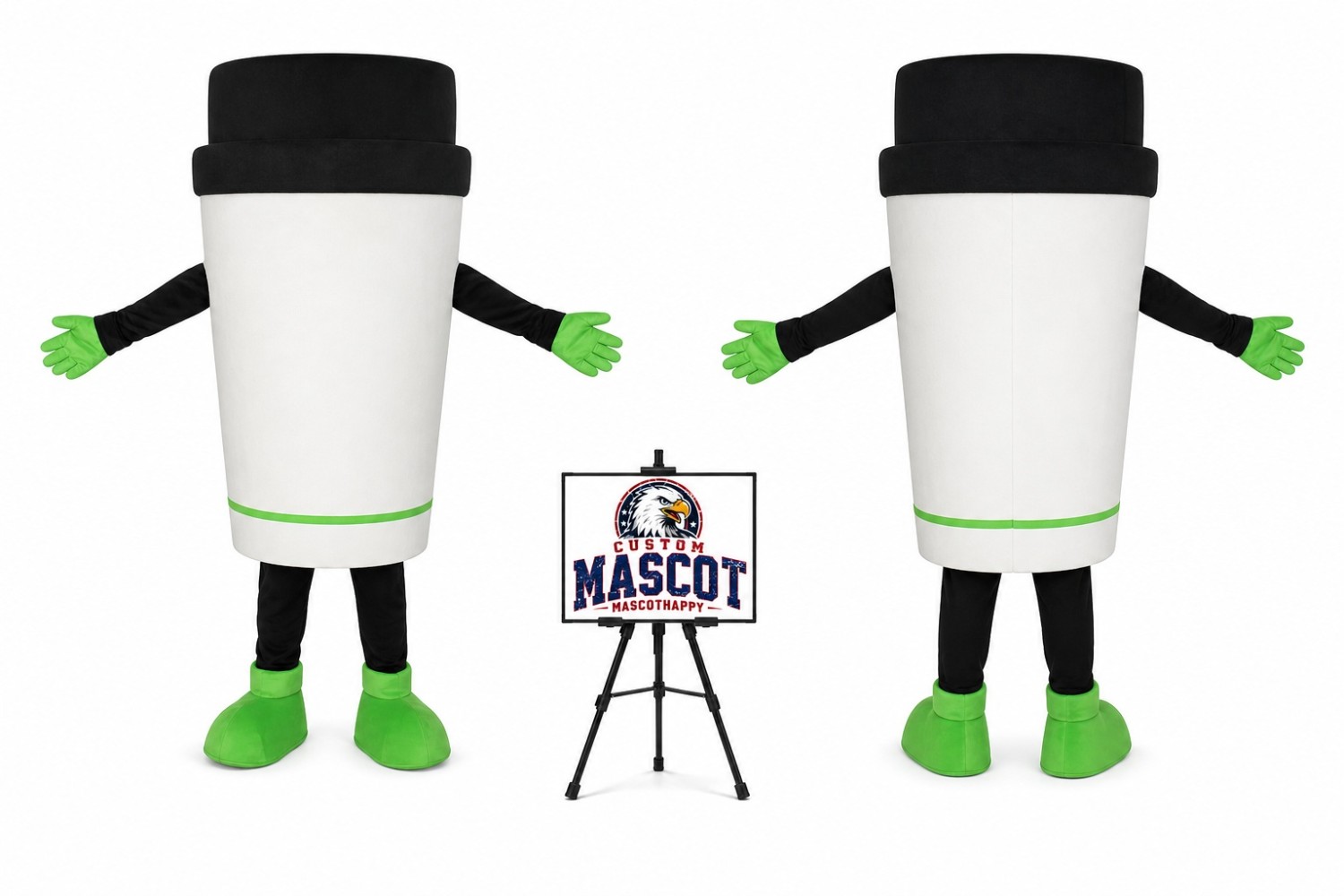Adult Coffee Cup Mascot Costume Adult Coffee Cup Mascot Costume