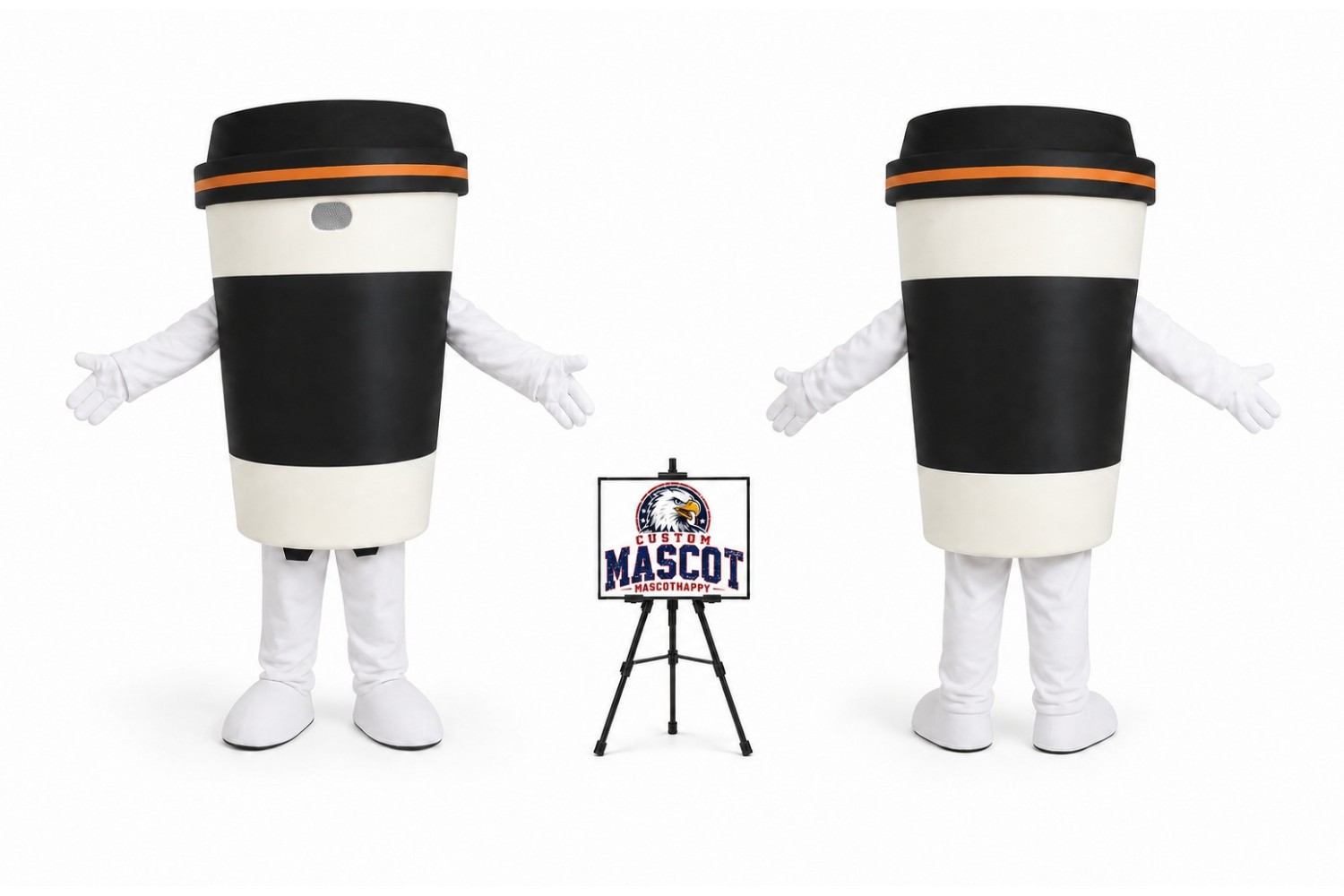 Adult Coffee Cup Mascot Costume Adult Coffee Cup Mascot Costume