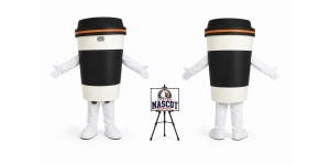 Adult Coffee Cup Mascot Costume Adult Coffee Cup Mascot Costume