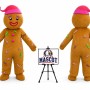 Adult Cookie Gingerbread Man Mascot Costume for Food Events