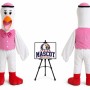 Adult Crane Mascot Costume