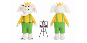 Adult Elephant King Mascot Costume Adult Elephant King Mascot Costume
