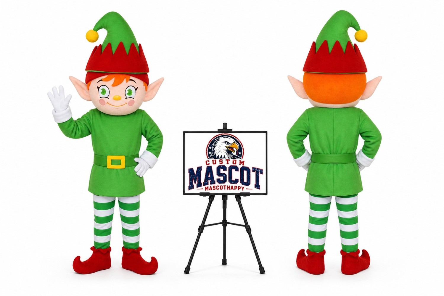 Adult Elf Mascot Costume Adult Elf Mascot Costume