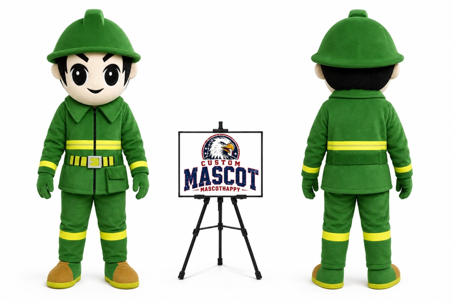 Adult Fireman Mascot Costume Adult Fireman Mascot Costume