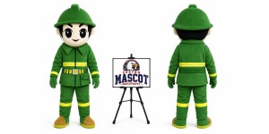 Adult Fireman Mascot Costume Adult Fireman Mascot Costume