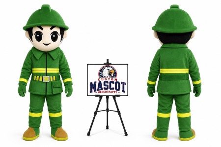 Adult Fireman Mascot Costume