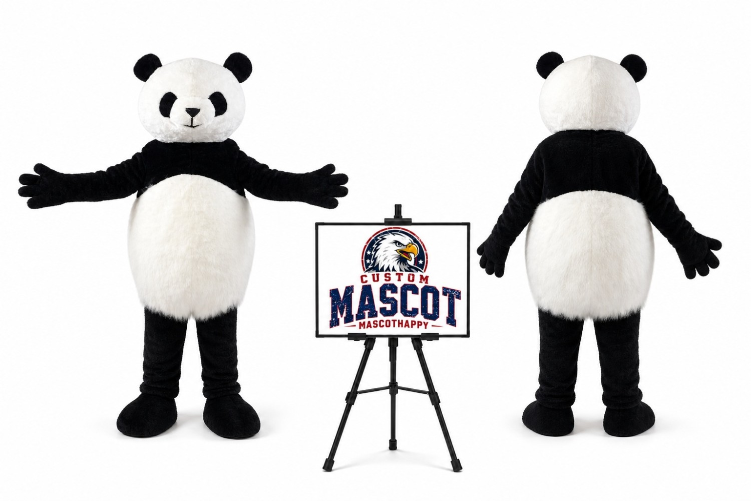 Adult Furry Panda Mascot Costume