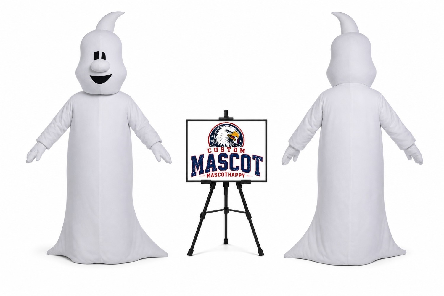 Adult Ghost Mascot Costume for Halloween Events Adult Ghost Mascot Costume for Halloween Events