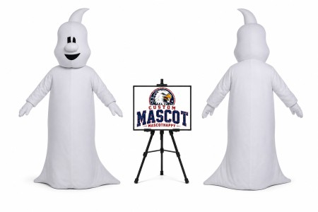 Adult Ghost Mascot Costume for Halloween Events