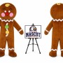 Adult Gingerbread Man Mascot Costume for Christmas Events