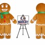 Adult Gingerbread Man Mascot Costume for Food Events