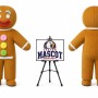 Adult Gingerbread Man Mascot Costume for Food Events