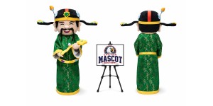 Adult God Of Fortune Mascot Costume Adult God Of Fortune Mascot Costume