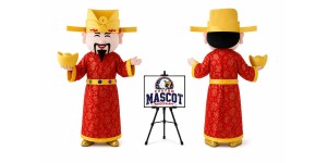 Adult God Of Wealth Mascot Costume Adult God Of Wealth Mascot Costume