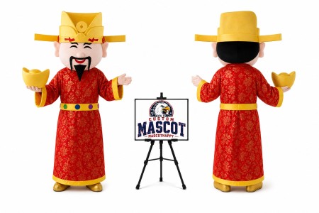 Adult God Of Wealth Mascot Costume