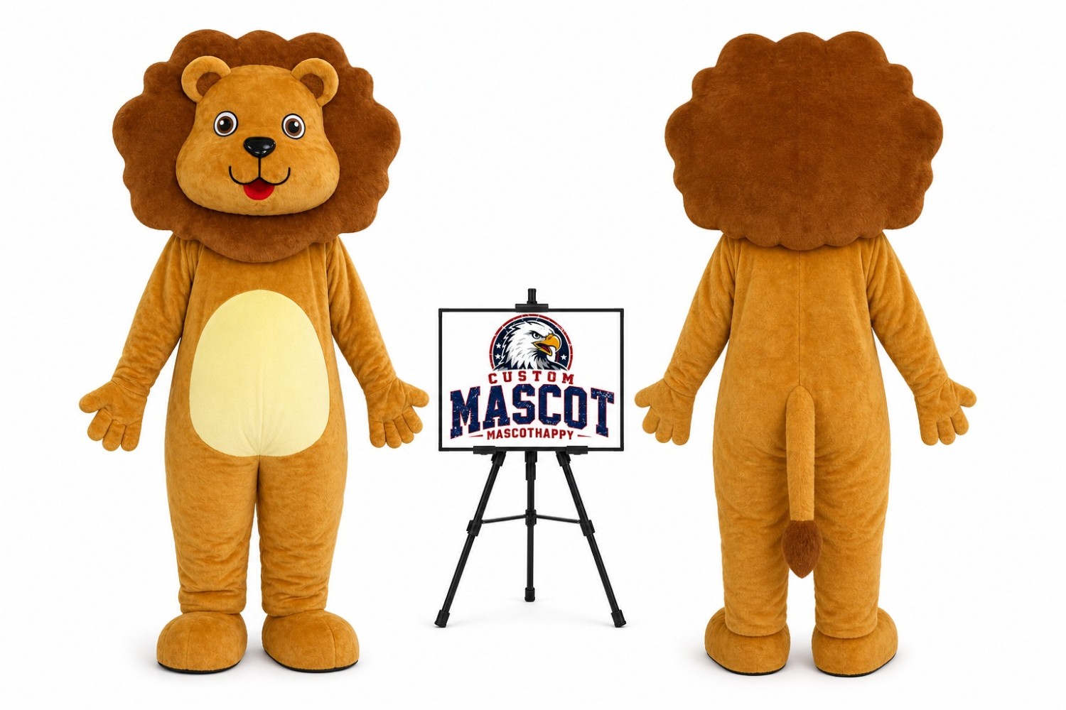 Adult Happy Lion Baby Mascot Costume Adult Happy Lion Baby Mascot Costume