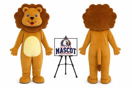 Adult Happy Lion Baby Mascot Costume