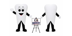 Adult Happy Tooth Mascot Costume