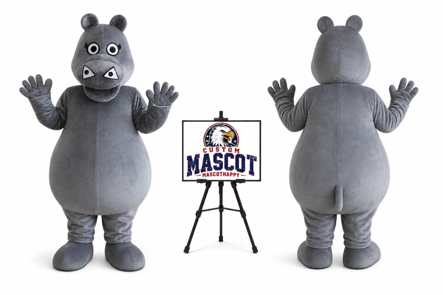 Adult Hippo Mascot Costume Adult Hippo Mascot Costume