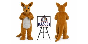 Orange Adult Kangaroo Mascot Costume Orange Adult Kangaroo Mascot Costume