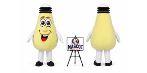 Adult Light Lamp Bulb Mascot Costume Adult Light Lamp Bulb Mascot Costume