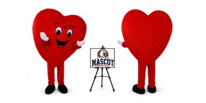 Adult Love Heart Mascot Costume Adult Love Heart Mascot Costume