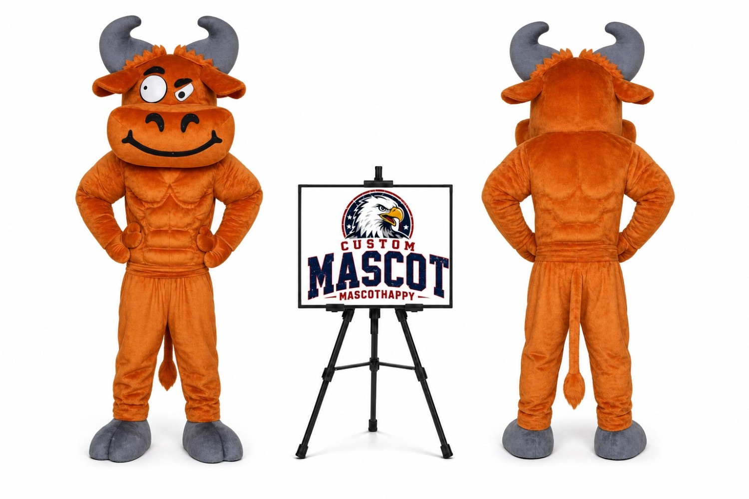 Adult Muscle Bull Mascot Costume Adult Muscle Bull Mascot Costume