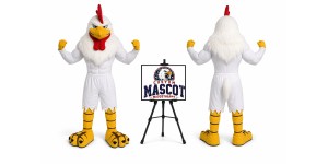Adult Muscle Chicken Rooster Mascot Costume Adult Muscle Chicken Rooster Mascot Costume