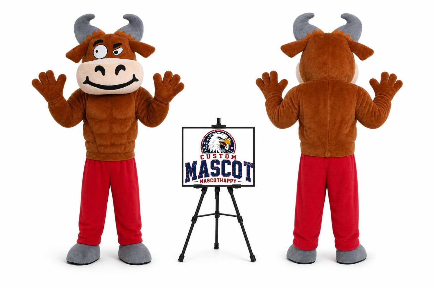 Adult Muscular Bull Mascot Costume Adult Muscular Bull Mascot Costume